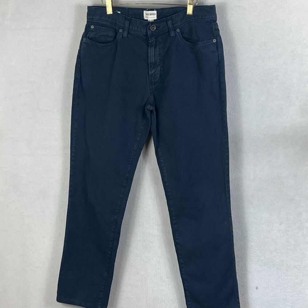 Todd Snyder Dark Wash Jeans Men's 31 x 30 Slim Fit Cotton Linen Blend